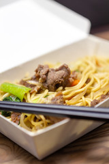 Chinese pork fried rice in lunchbox