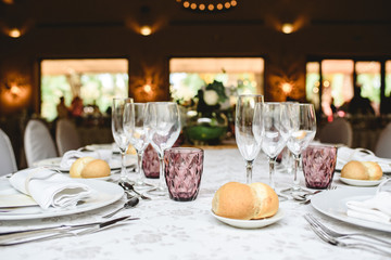 First dish served at the table during a wedding.