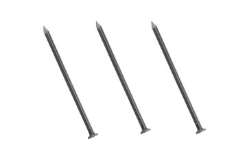 nail on isolate, construction nails on white background