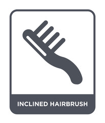 inclined hairbrush icon vector