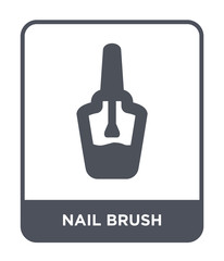 nail brush icon vector