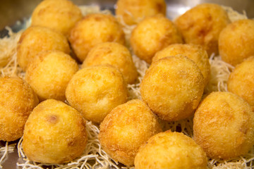  Potato cheese ball on a dish