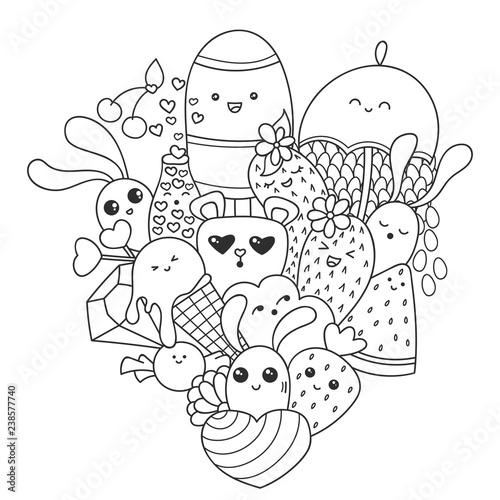 8700 Kawaii Sweets Coloring Book Free