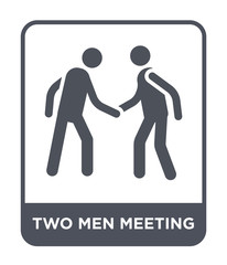 two men meeting icon vector