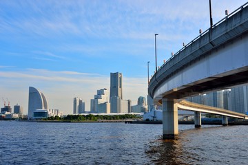 コットンハーバー側から眺めるみなとみらい