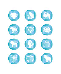 zodiac icon set