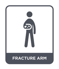 fracture arm icon vector