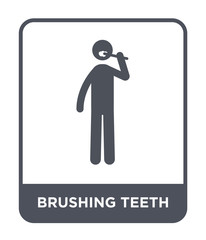brushing teeth icon vector