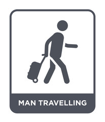 man travelling icon vector