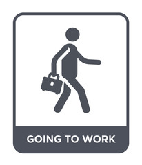 going to work icon vector