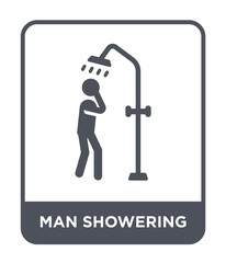 man showering icon vector