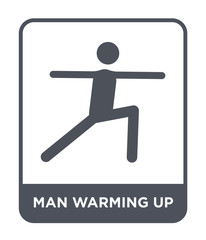 man warming up icon vector