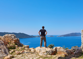 Obraz premium Hiking in famous Lycian Way in the Turkey.