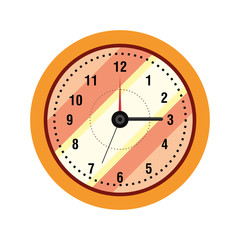 round clock accessory on white background