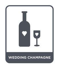 wedding champagne icon vector