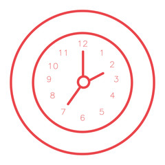 round clock accessory on white background