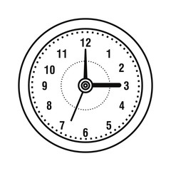 round clock accessory on white background