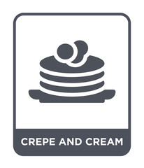 crepe and cream icon vector