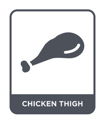 chicken thigh icon vector