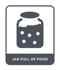 jar full of food icon vector