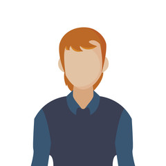 man portrait on white background