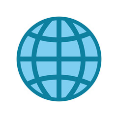 Obraz premium globe world on white background