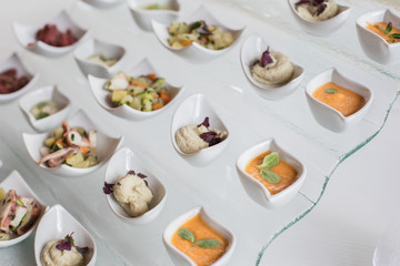 Catering wedding buffet events. Decoration, food.