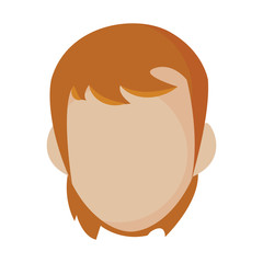 man faceless character on white background