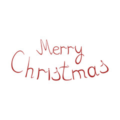 Fototapeta na wymiar Christmas lettering on a white background