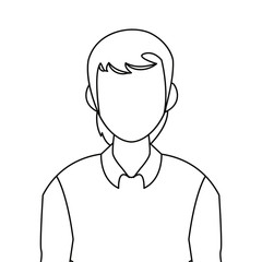 man portrait on white background