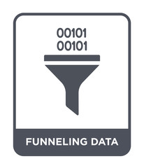 funneling data icon vector