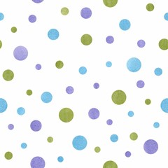 Silent Patern. Polka dot background. Colors of rainbow. Watercolor paint. Suitable for cover design, invitations, flyers, poster, wallpaper, cloth, packaging, design.