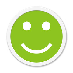 Runder roter Button zeigt positive Bewertung