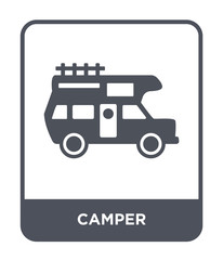 camper icon vector