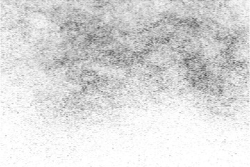 Black Halftone Texture On White Background. Modern Dotted Futuristic Backdrop. Fade Noise Overlay. Digitally Generated Image. Pop Art Style. Vector Illustration, Eps 10.
