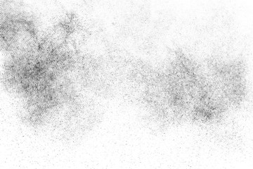 Black Halftone Texture On White Background. Modern Dotted Futuristic Backdrop. Fade Noise Overlay. Digitally Generated Image. Pop Art Style. Vector Illustration, Eps 10. - obrazy, fototapety, plakaty