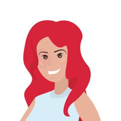 woman portrait on white background