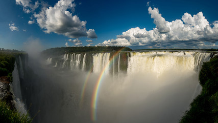 Devil's Throat Site at Iguazu Falls, Which is One of the Seven New Wonders of Nature, Located in Argentina and Brazil