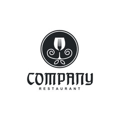 Vintage Restaurant Logo design inspiration - Vector Illustration