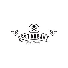 Vintage Restaurant Logo design inspiration - Vector Illustration
