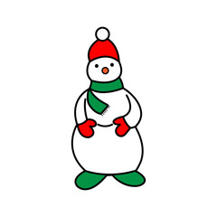 Snowman icon vector illustration on white background