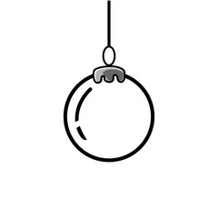 Christmas ball icon vector illustration on white background