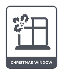 christmas window icon vector