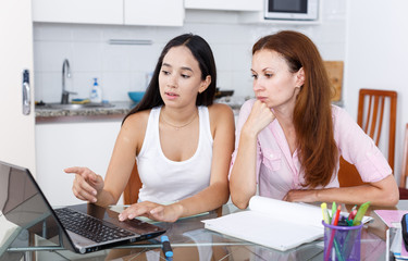 mother unhappy with her daughter