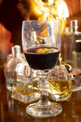red wine in a wineglass