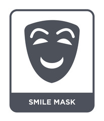 smile mask icon vector