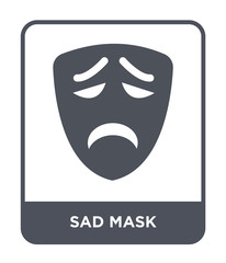 sad mask icon vector