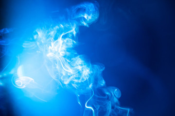 blur blue smoke abstract texture background and light glowing .