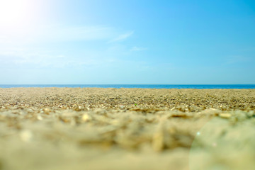 Fototapeta na wymiar summer sand beach and sea background