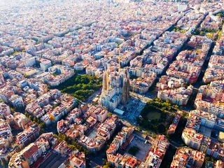Raamstickers Eixample district, Sagrada Familia, Barcelona © JackF